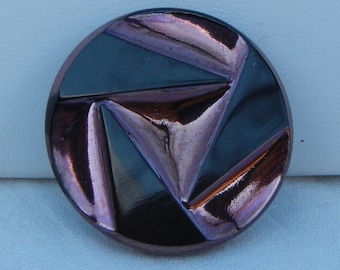 Three Triangles Czech Glass Button