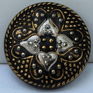 Byzantine Czech Glass Button