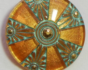 Beach Umbrella Böhmisches Glas Button