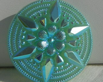 6 Point Star Czech Glass Button