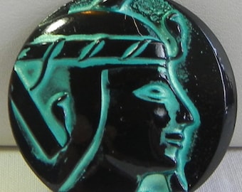 Pharaoh Czech Glass Button