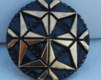 Origami Czech Glass Button
