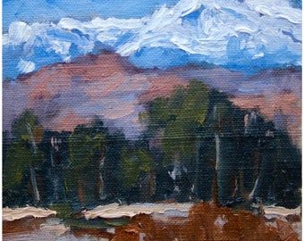 SIERRA NEVADA, mountains landscape, oil painting original wall art