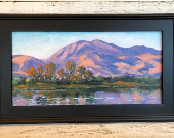 MOUNT DIABLO, original oil painting, fine art, morning light, Suisun Marsh California