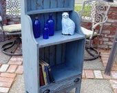 wooden cabinet, handmade wood furniture, french antiques decor, beach coastal decor, farmhouse cabinet, rustic bookcase, entryway decor, USA