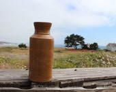 antique, blacking bottle, stoneware, salt glazed, home decor, gifts for her, for him, farmhouse, rustic bath decor, vintage bottle, old