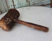 antique mallet primitive crude hammer rustic decor