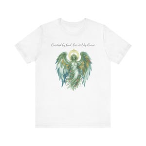 Carried by Grace Creation Tシャツ - ユニセックスのインスピレーションを与える半袖シャツ、モチベーションを高めるギフト、マインドフルネスウェア、毎日のカジュアルトップス、[...]