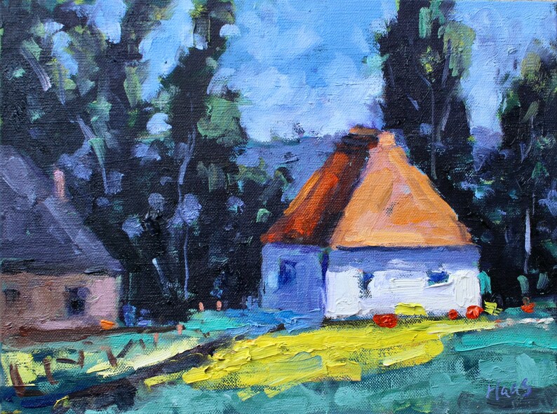 HARMONY CALIFORNIA, contemporary impressionist, plein air original oil painting image 1