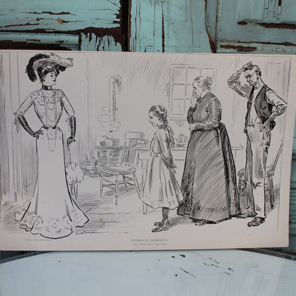 Gibson Girl Print - Etsy