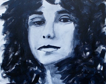 Original Oil Painting, Woman with Curly Hair, Female Portraiture