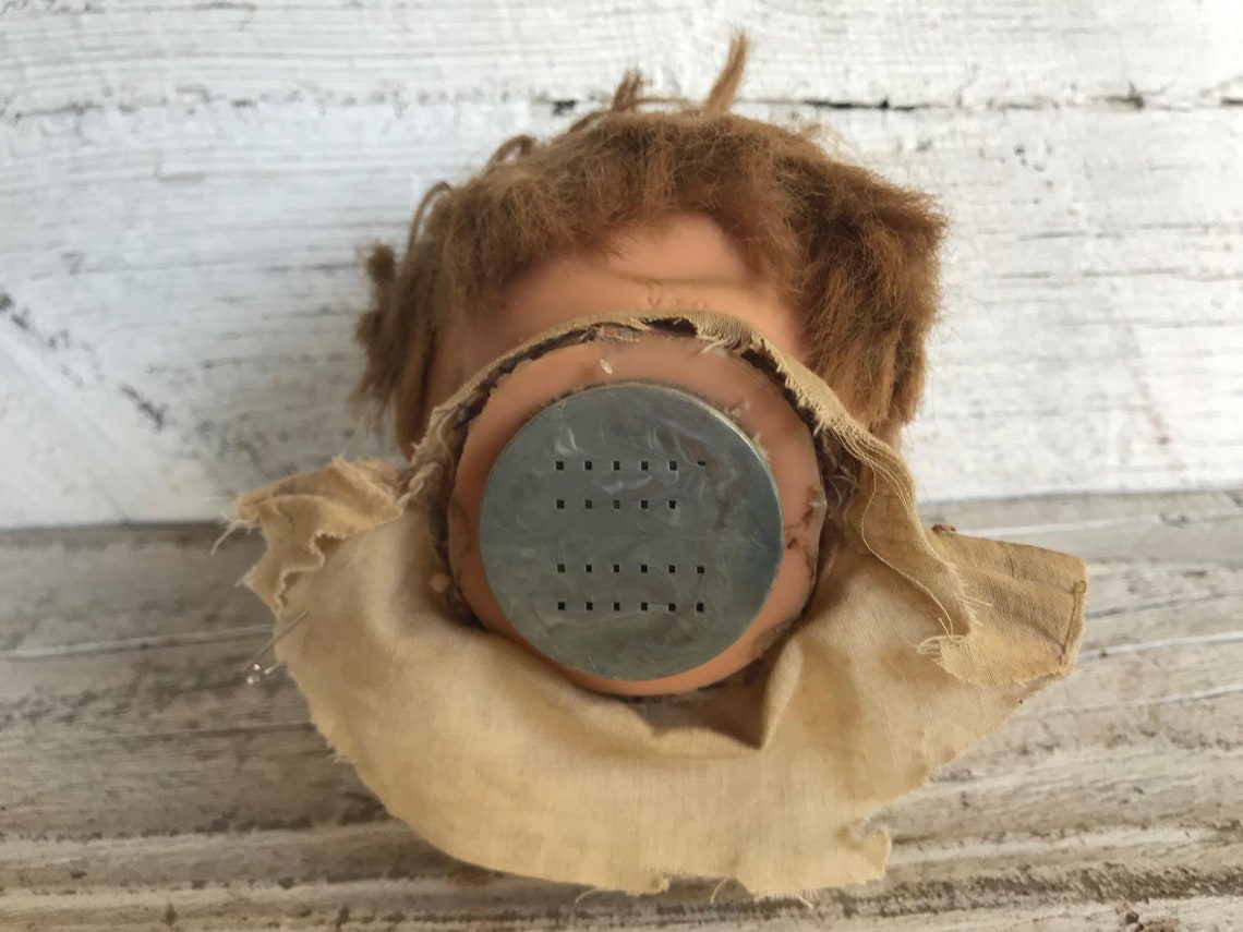 ANTIQUE DOLL HEAD Vintage Creepy Doll Halloween Display Old Etsy