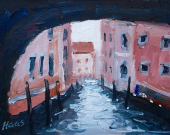 VENICE ITALY, Italian landscape seascape, original oil painting