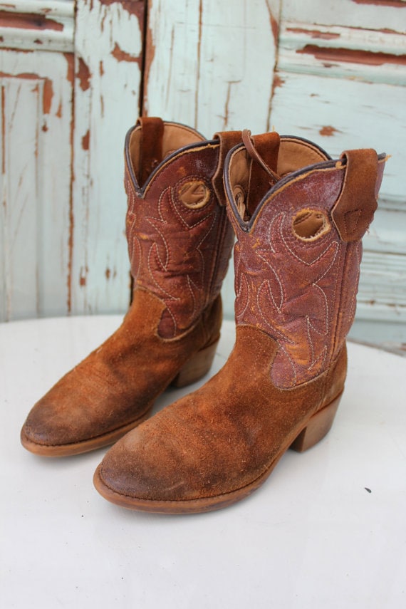 COWBOY BOOTS BOYS, tooled leather boots, boys west