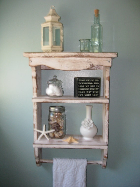 Bathroom Shelf Towel Bar Bath Shelves Wall Mount Image 0