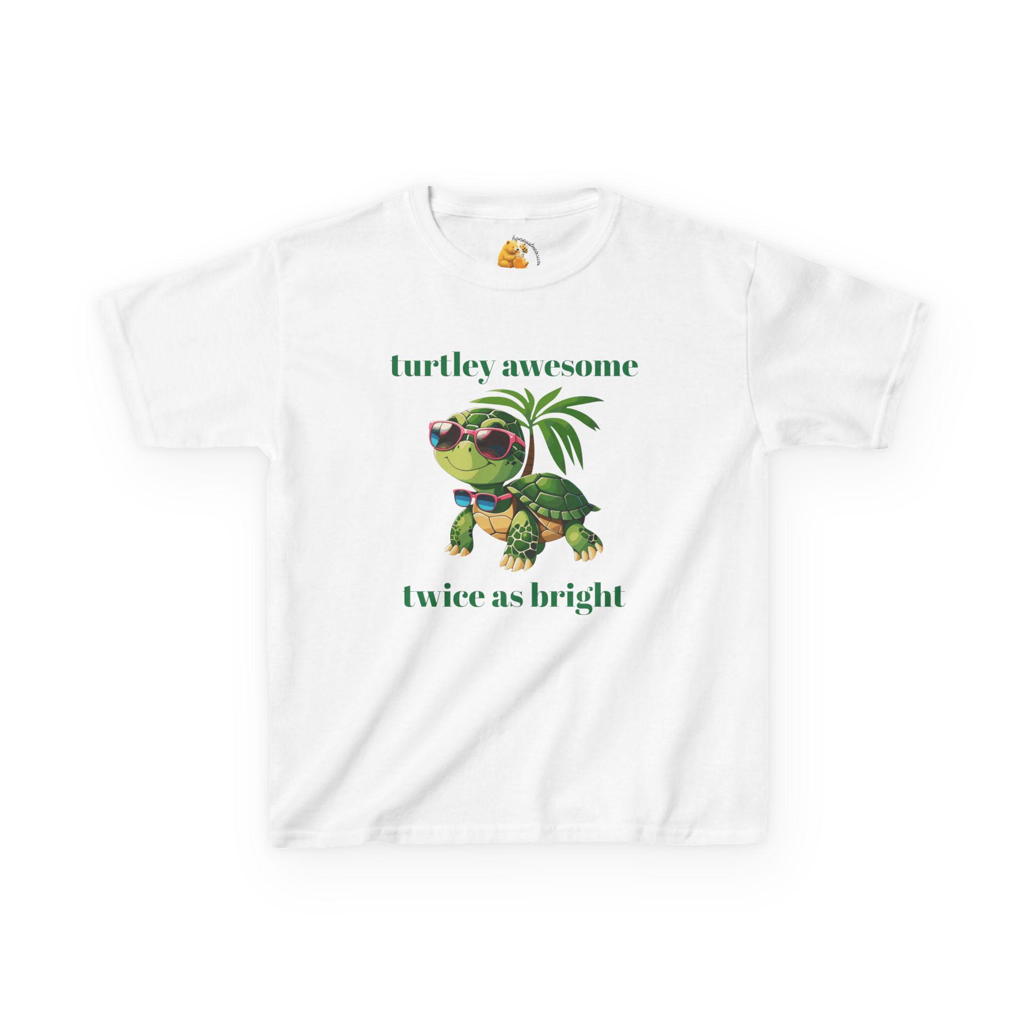 Kids Tropical Turtle Tee - Perfect for Summer Fun, Beach Days, Birthday Gifts, Vacation Apparel, Cool Kids Clothing