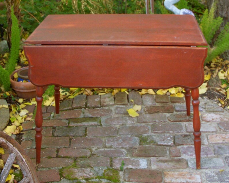 Antique Farmhouse Antique Primitive Kitchen Table Drop Leaf Etsy