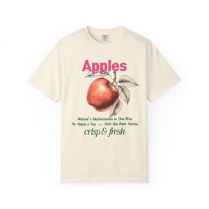 Retro Apples Commercial Graphic Shirt, Vintage Apple T-Shirt, Unisex Cotton Tee, y2k Style T Shirt, Cool Gift For Him & Her
