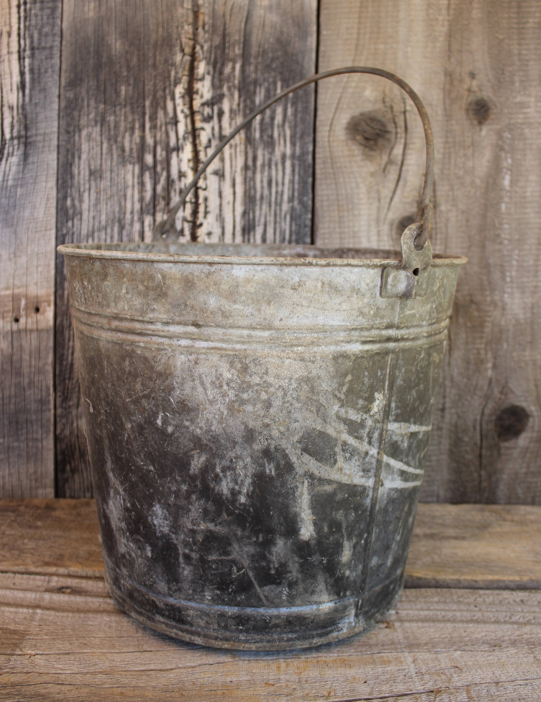 French antiques rustic metal bucket primitive bucket home Etsy