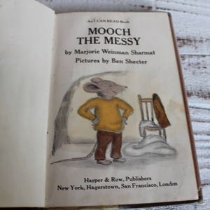 MOOCH THE MESSY, first edition rare children storybook, Rat story image 3