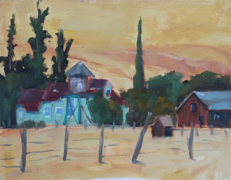 California Plein Air Painting Landscape Golden Image 0