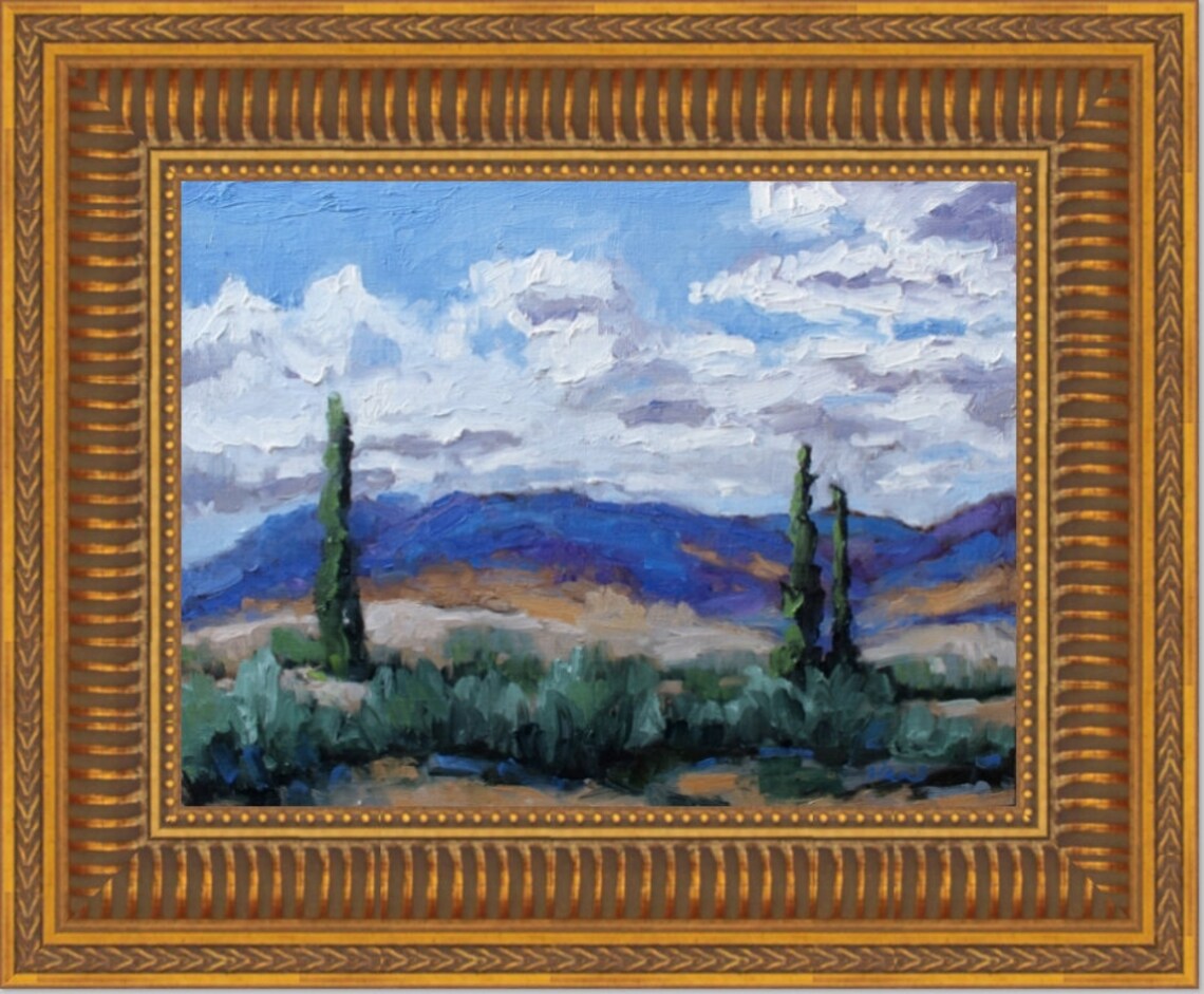 Reno desert landscape colorful painting original oil landscape Etsy