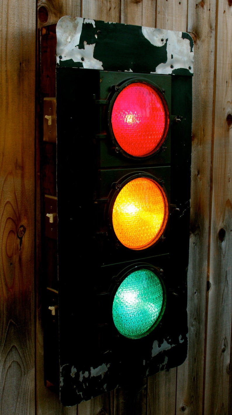 Vintage stop sIgn traffic light antique econolite 1940s Etsy