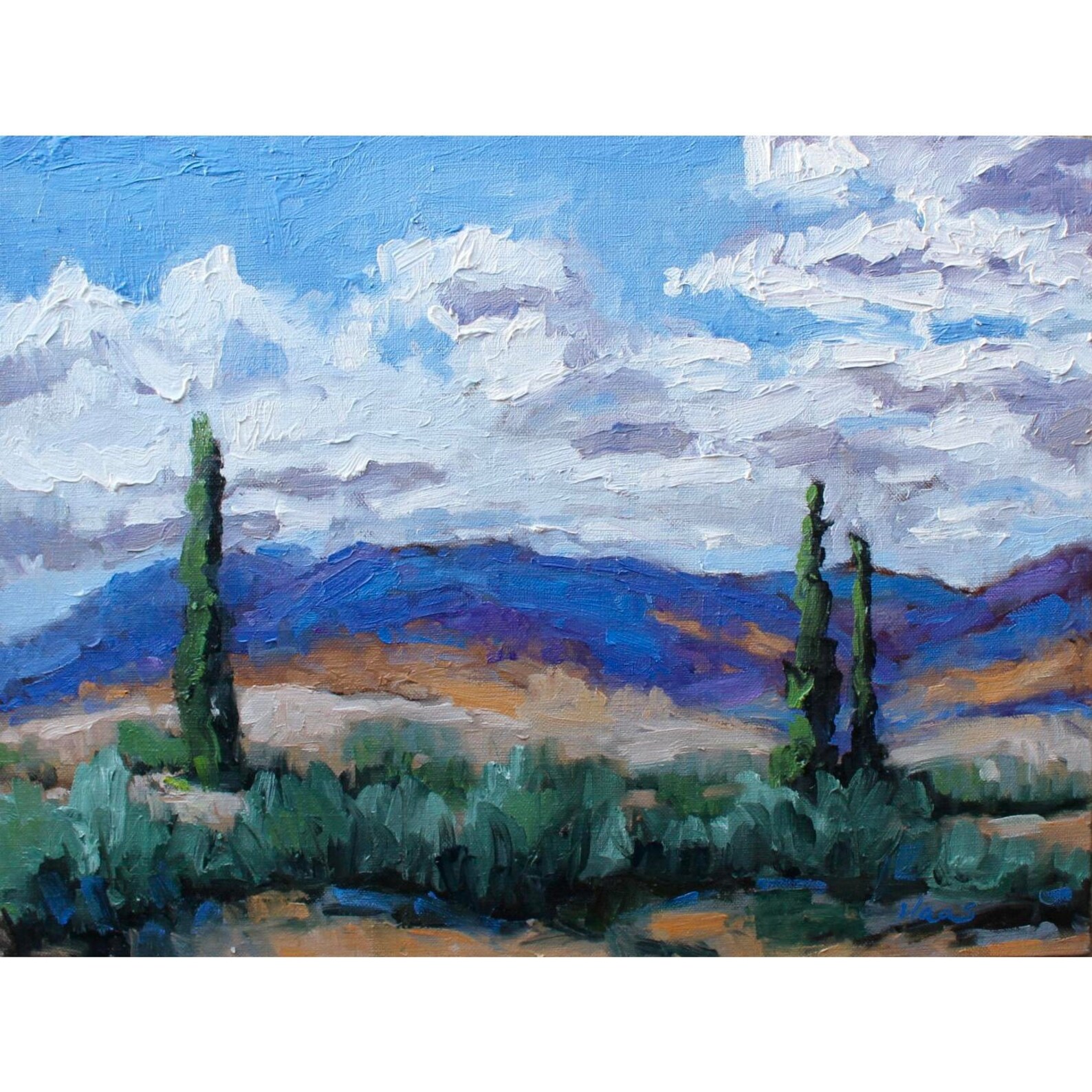 Reno desert landscape colorful painting original oil landscape Etsy