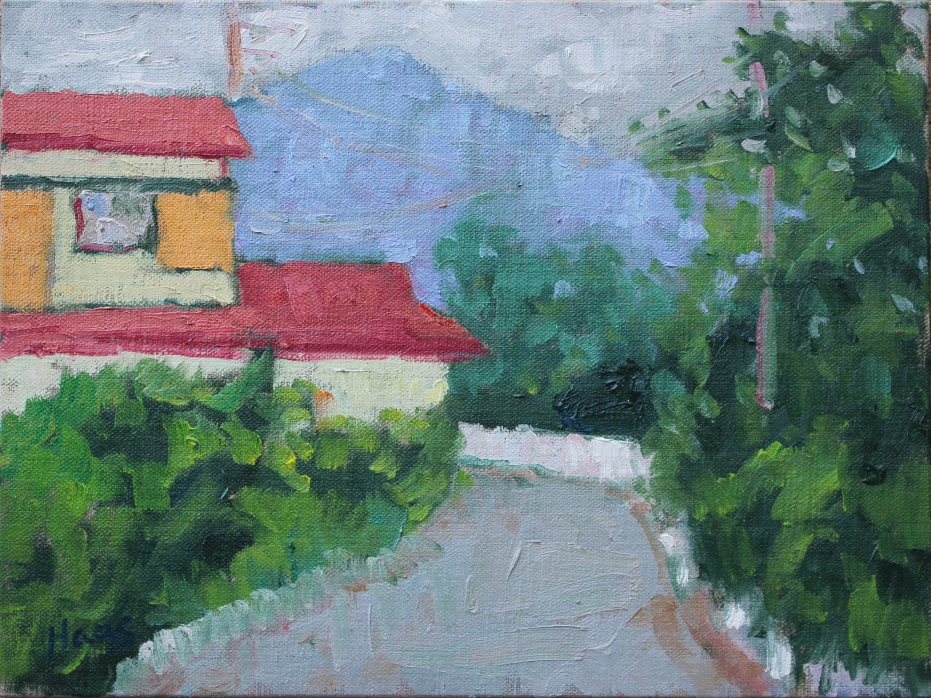 JAPAN JAPANESE IMPRESSIONISM MT. FUJI OIL PAINTING - OLD