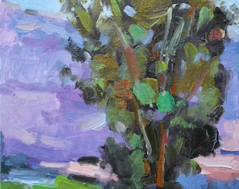 TREES WALL ART, original oil painting landscape impressionist, fine art
