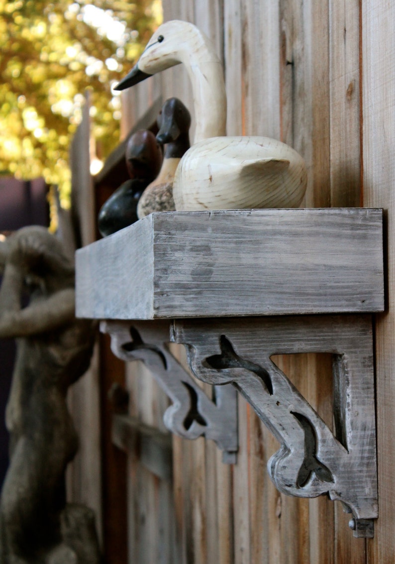 Floating Shelf Grey Shelf With Corbels Corbel Wall Shelf Etsy
