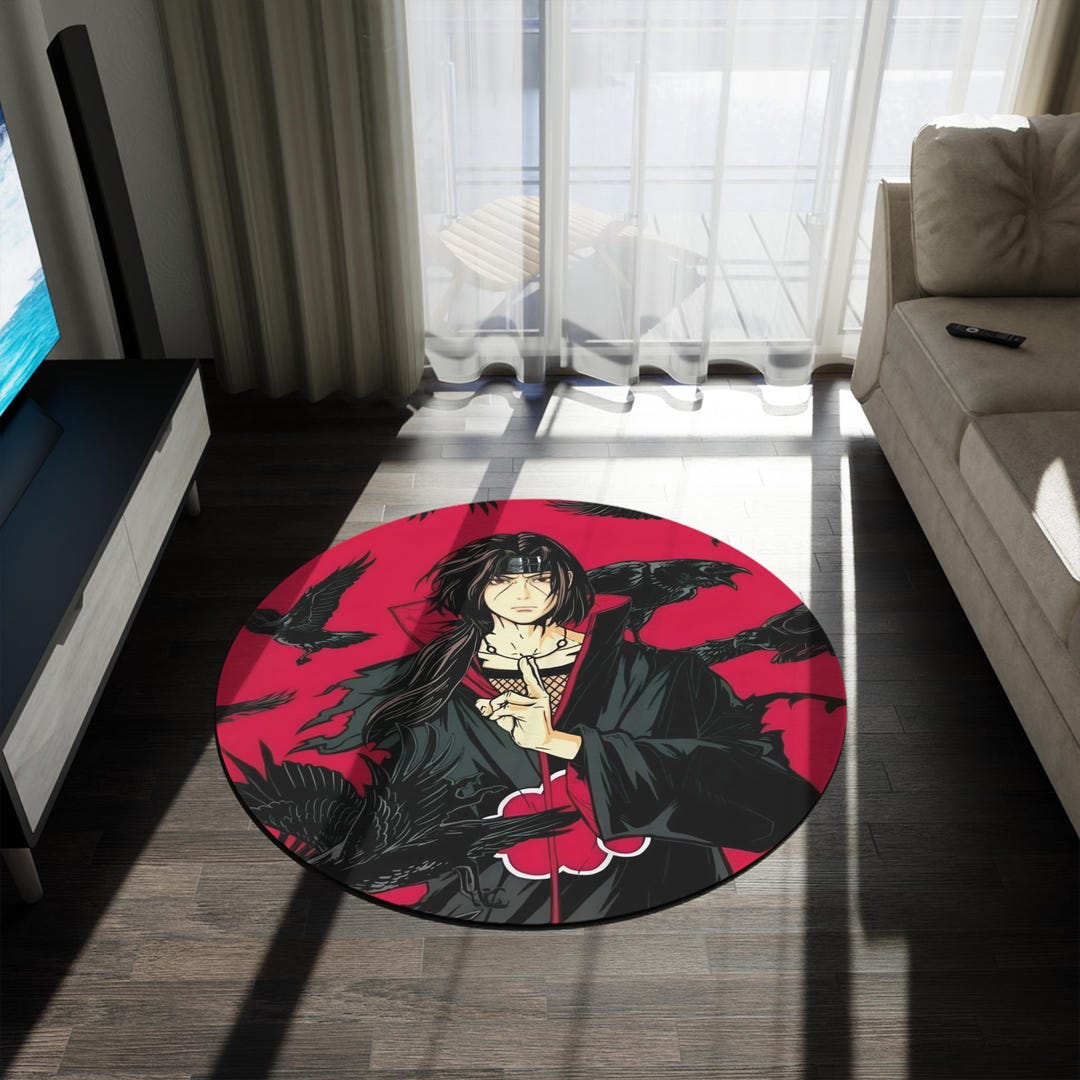 Uchia Rug Itachi Uchiha Rug,naruto Anime Fan Gift, Home Decor Carpet Mat, Area ...