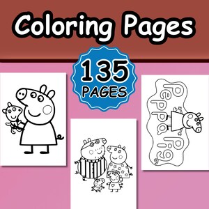 Buy Peppa Pig Coloring Book, Pepper Pig Party Pack, Homeschool ...