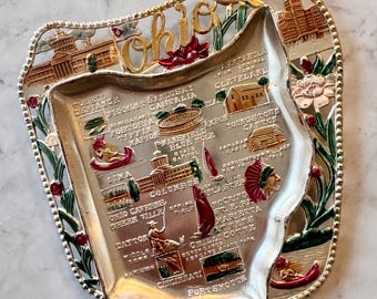 Vintage Ohio Metal Dish