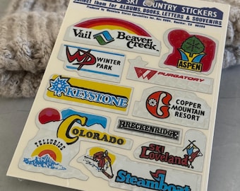 Vintage Colorado Ski Country Stickers