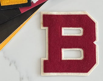 Vintage Varsity Letterman Patch, Letter B