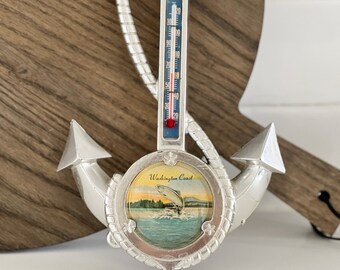 Vintage Washington Coast Anchor Thermometer