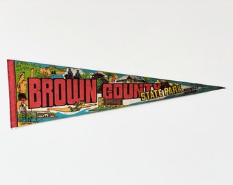 Vintage Brown County State Park Souvenir Felt Pennant
