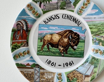 Vintage Kansas Centennial Plate