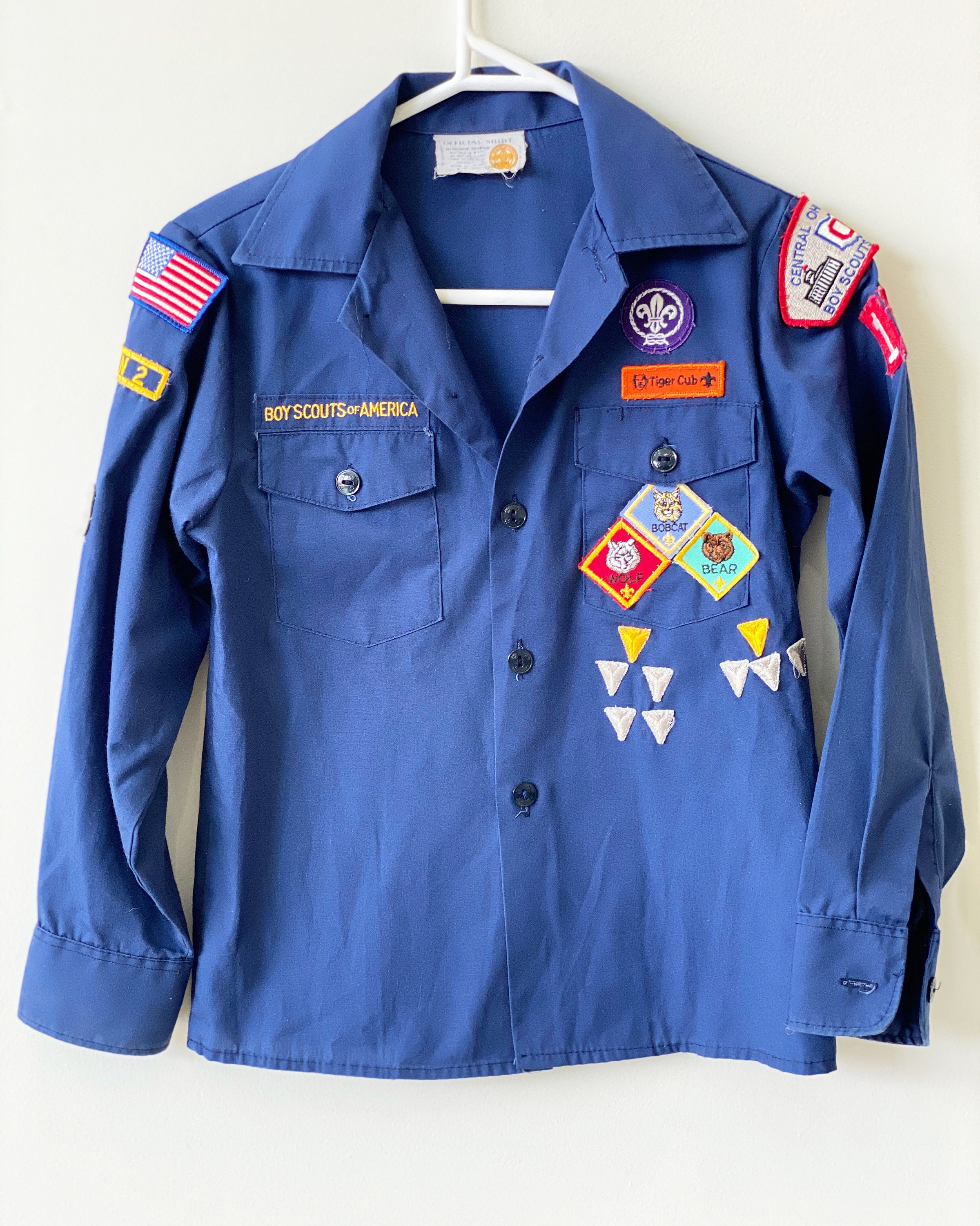 Vintage Boy Scouts Uniform Shirt kids 1990s Etsy UK