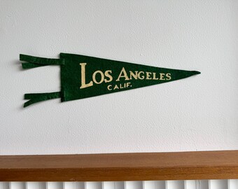 Vintage Los Angeles Souvenir Felt Pennant
