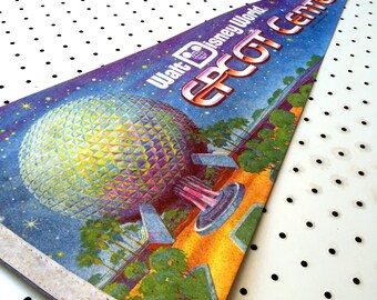 Vintage Epcot Center / Walt Disney World Souvenir Felt Pennant (1980s)