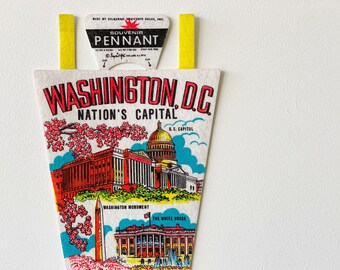 Vintage Washington DC Souvenir Felt Pennant (1970s)