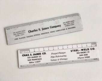 Vintage Advertisement Rulers (Set of 2)