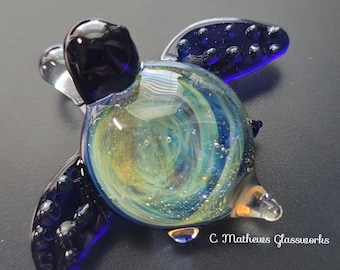 Handmade Glass Terrapin Turtle Pendant