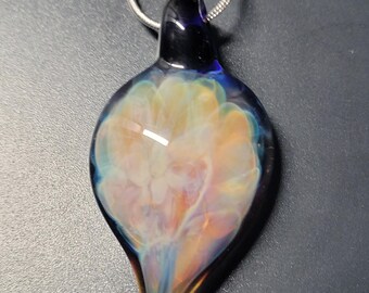 Handmade Glass Muted Rainbow Chaos Pendant
