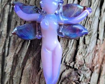 Glass dragonfly Fairy Pendant - Forest Faerie Necklace - Glass Necklaces - One of a kind gift