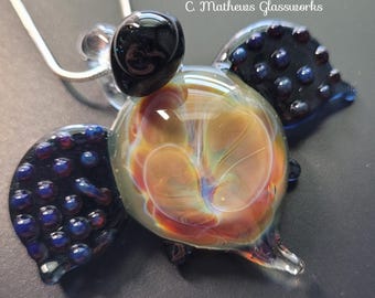 Handmade Glass Terrapin Turtle Pendant