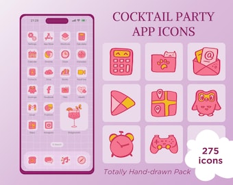 Pink iOS Summer App Icons, 275 Icons, Wallpapers & Widgets (Digital Download)