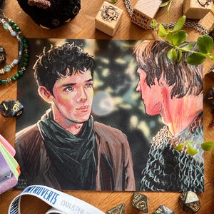 merthur - merlin bbc - art print a5